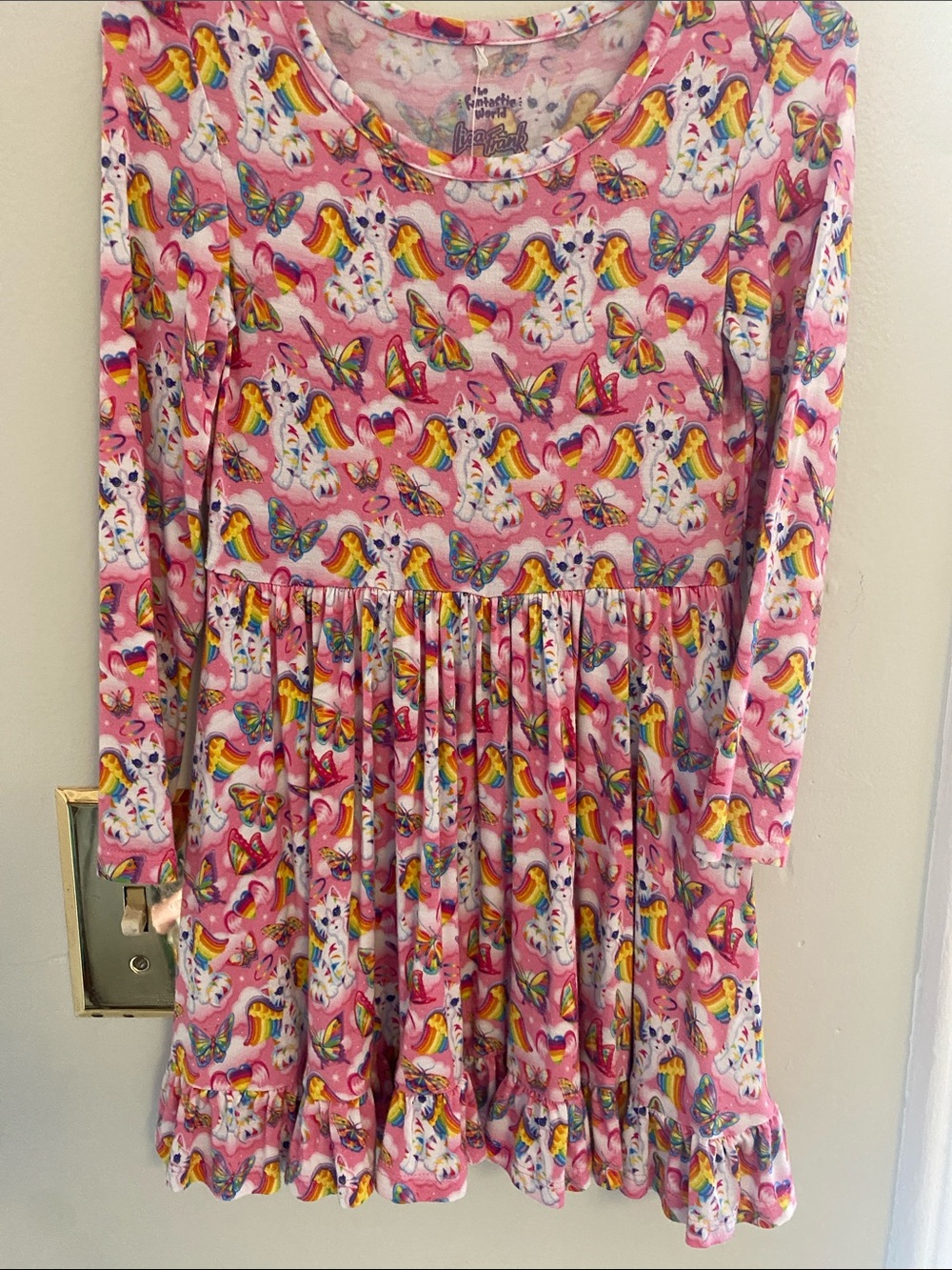 Posh Peanut pink the fantastic world lisa frank kitty cat Long Sleeve Dress